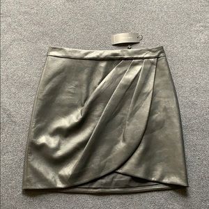 BCBGMaxAzria Black Faux Leather Skirt